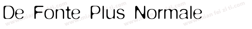 De Fonte Plus Normale字体转换